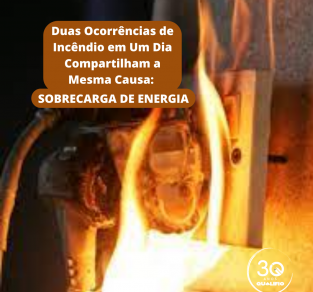 Duas Ocorrências de Incêndio em Um Dia Compartilham a Mesma Causa: Sobrecarga de Energia